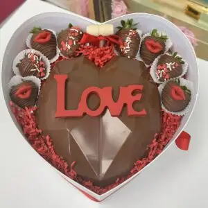 Chocolate Breakable Heart Love Box – Same Day Delivery & Free Card