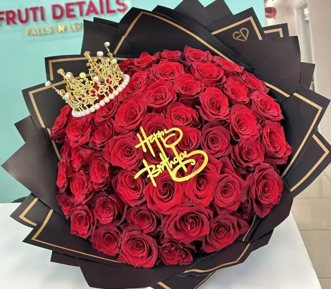 Red Roses Bouquet for HBD