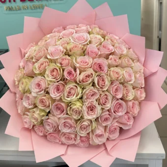Pink 50 Roses Bouquet Classic