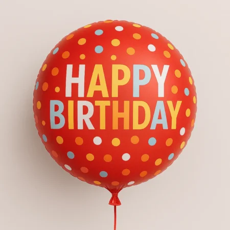 HBD single balloons Red