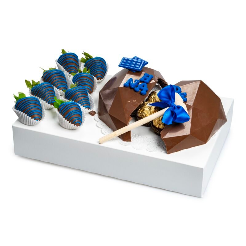 Blue Chocolate Breakable Heart HBD - Image 3