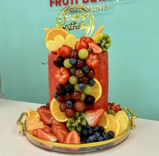 fruit cake with watermelon medium
