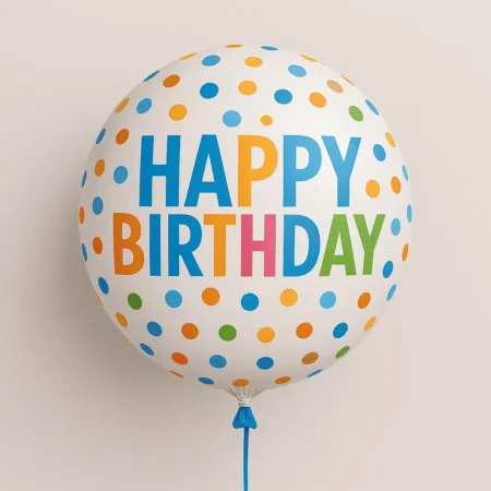 HBD single balloons blue