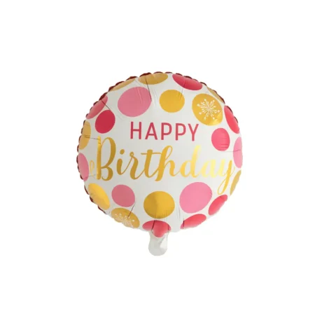 HBD single balloons pink