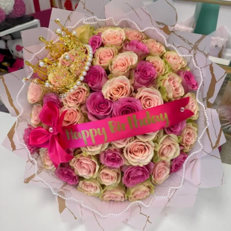 Birthday Flowers Bouquet Pink mix