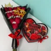 Birthday Red Flowers and Chocolate