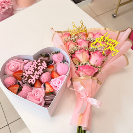Pink Flowers and Chocolate