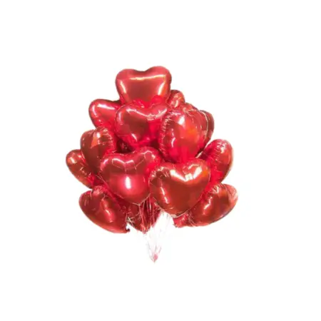 10 balloons Heart red