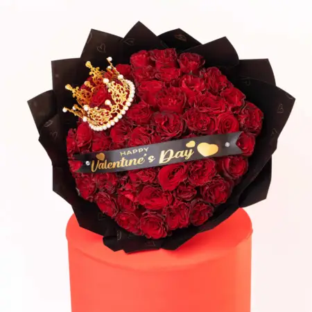 50 Red Roses Bouquet Valentines Day