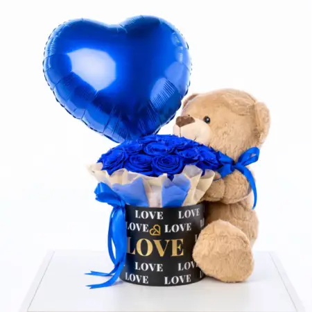 Deluxe flowers - Teddy Bear Blue