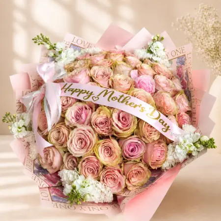 50 Roses Bouquet for Mom