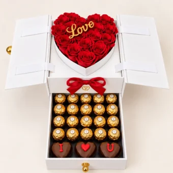 Romantic Flower Surprise Box for Love