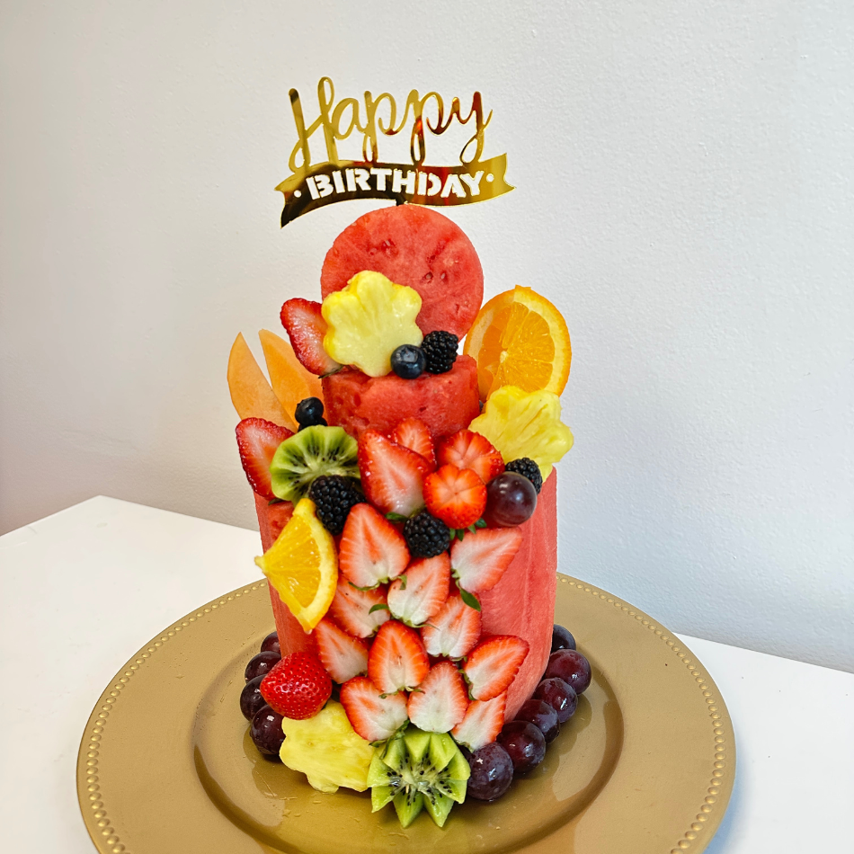 all fruit birthday cake
